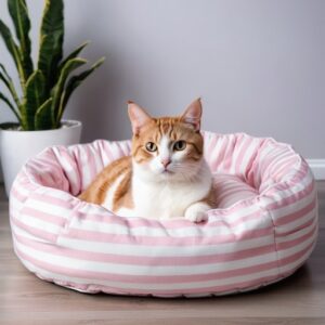 Kitty's Striped Cat Bed