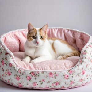 Floral Patterned Cat Bed